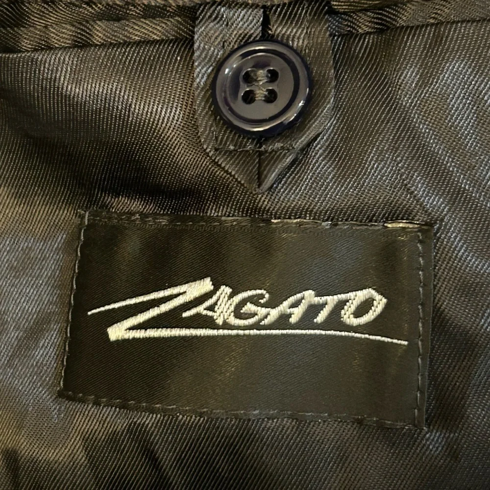Zagato Vintage Sport Coat/ Blazer Tweed Elbow Patch Gray